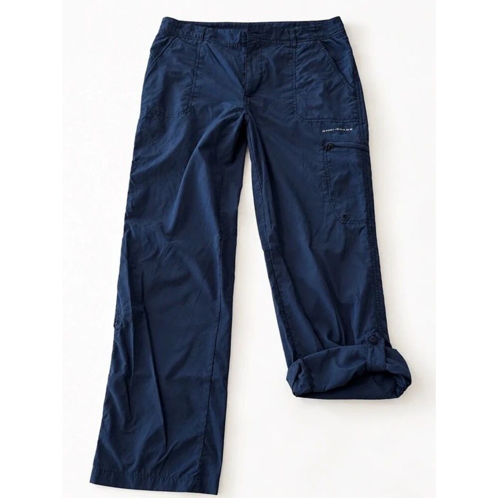 Columbia PFG Aruba Roll-Up Convertible Hiking Fishing Pants Women’s 10 Navy Blue